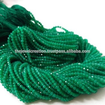 Natural 2mm Green Onyx Gemstone Micro Faceted Beads Wholesale Lot