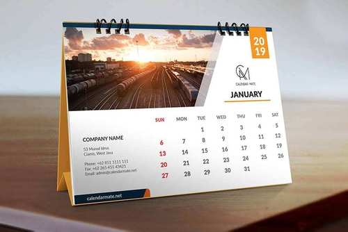 Jan Mockup Calendar