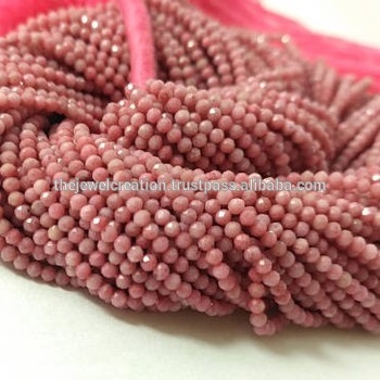 Natural 2mm Rhodonite Stone Micro Faceted Beads Strand Wholesale Lot