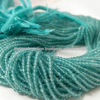 Natural 2mm Sky Blue Apatite Gemstone Micro Faceted Beads Wholesale Lot