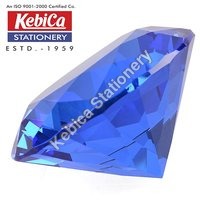 Diamond Shaped Crystal Glass Paper Weight Use: Decoration Purpose