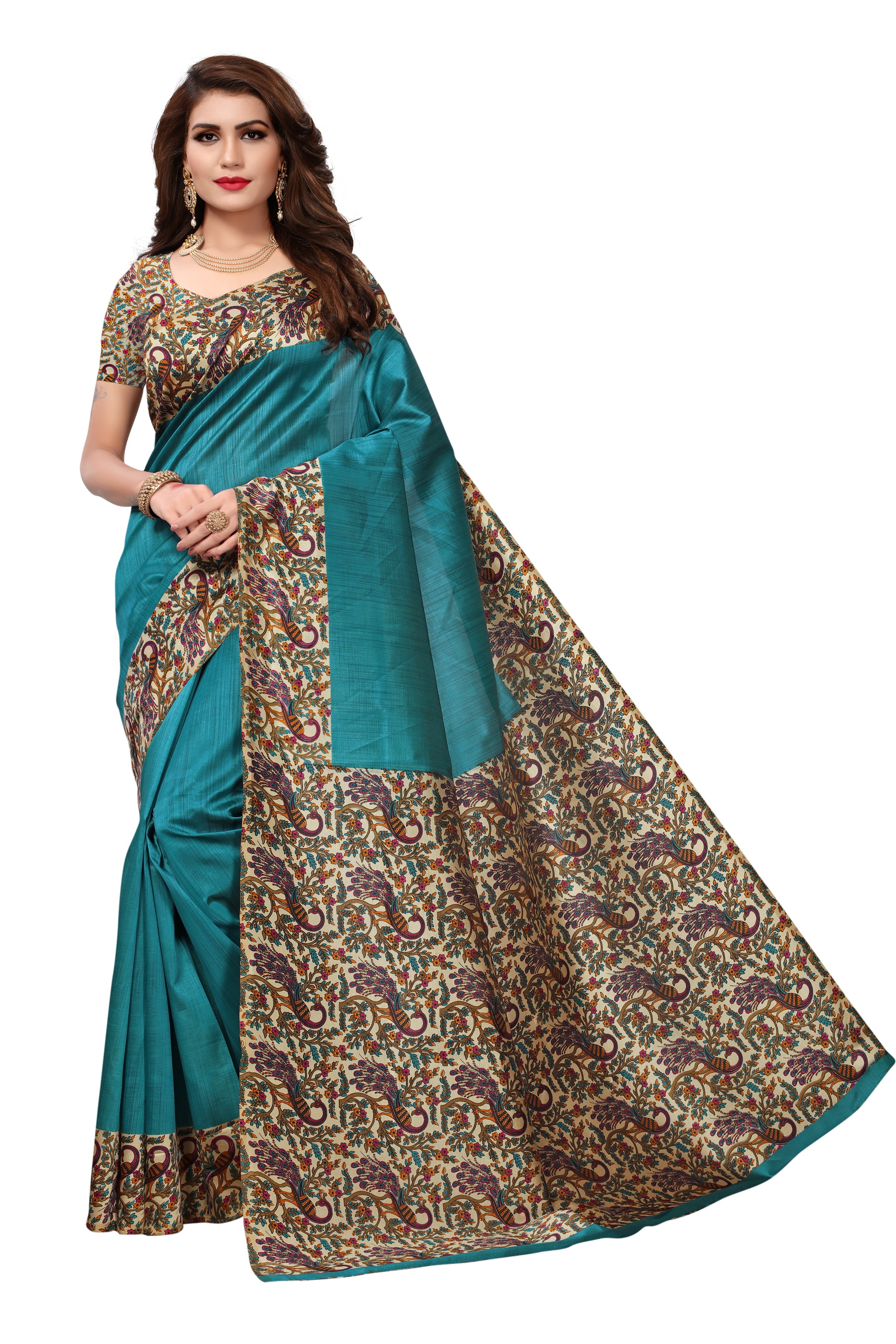 Mysore Silk Print Saree