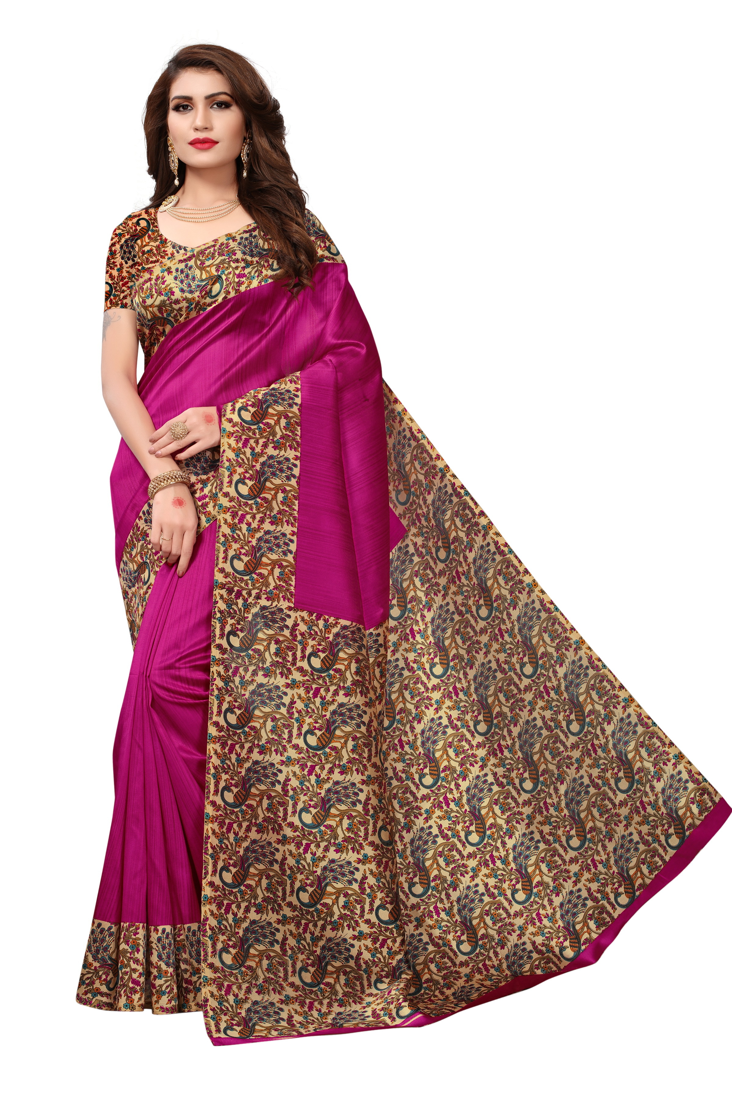 Mysore Silk Print Saree