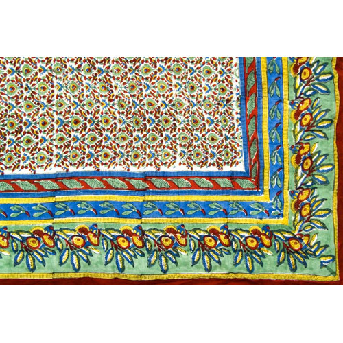 Cotton Hand Block Printed Reversable Quilt Cover