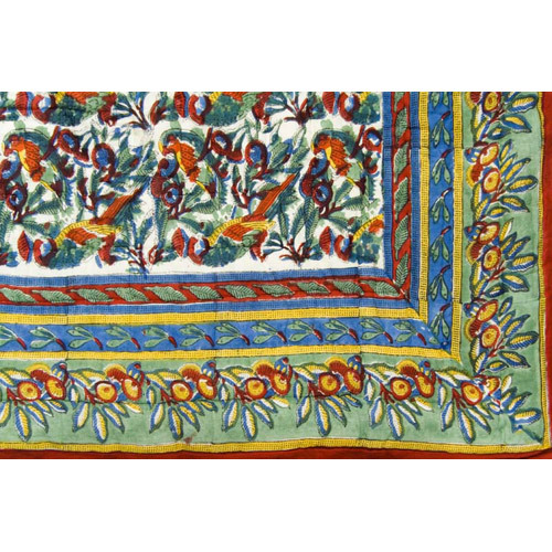 Floral Hand Block Printed Quilt Cover