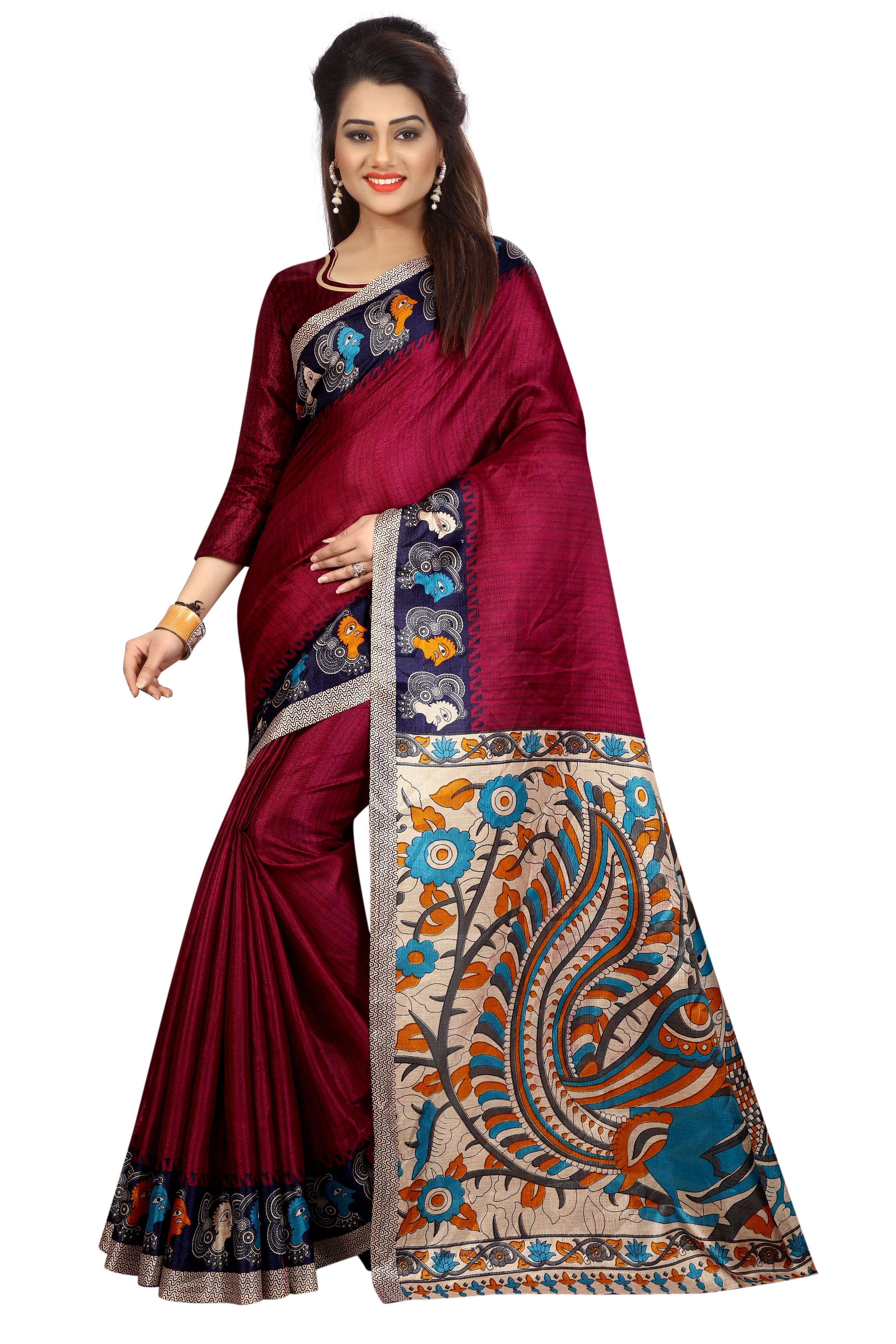 Kalamkari Silk Saree