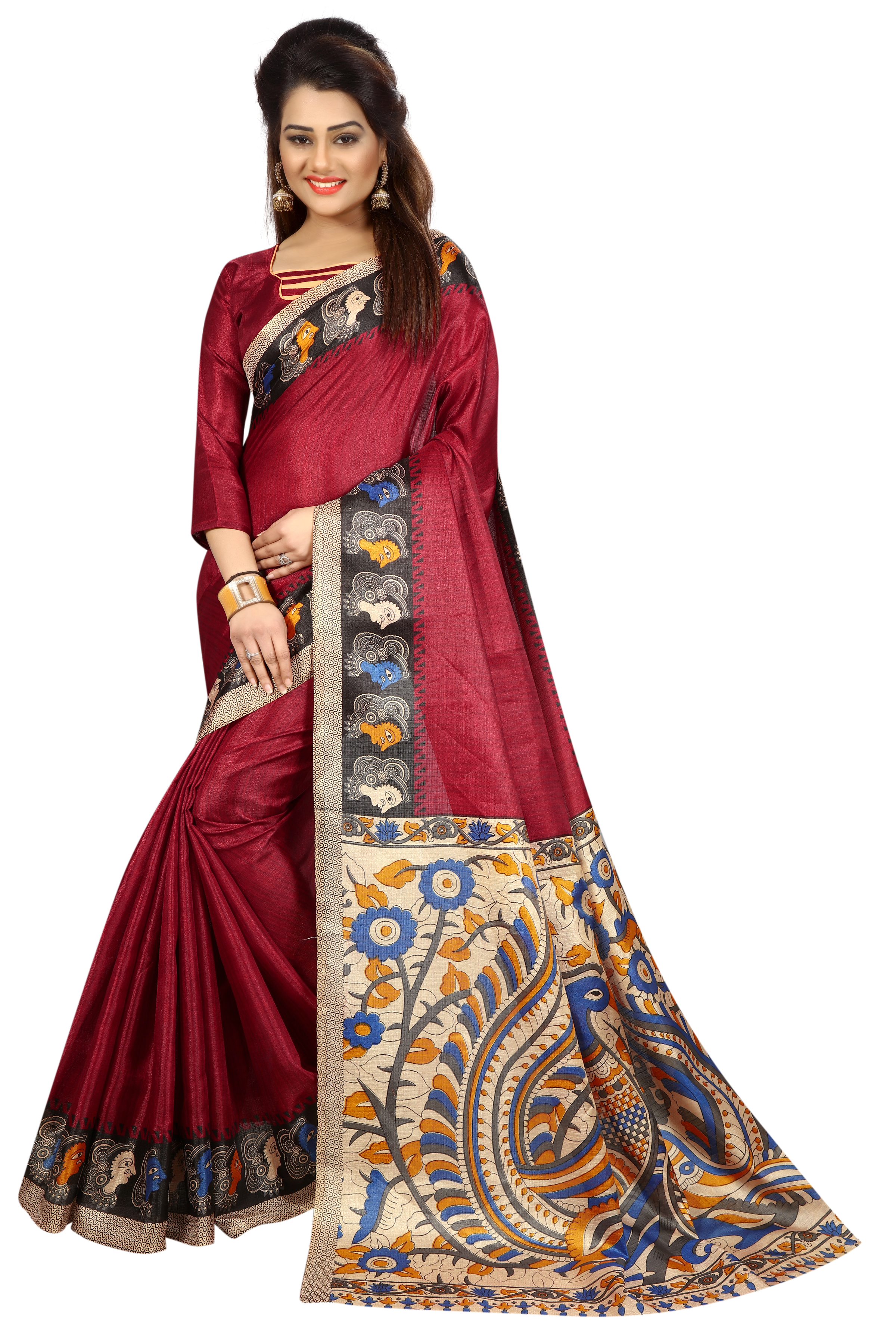 Kalamkari Silk Saree