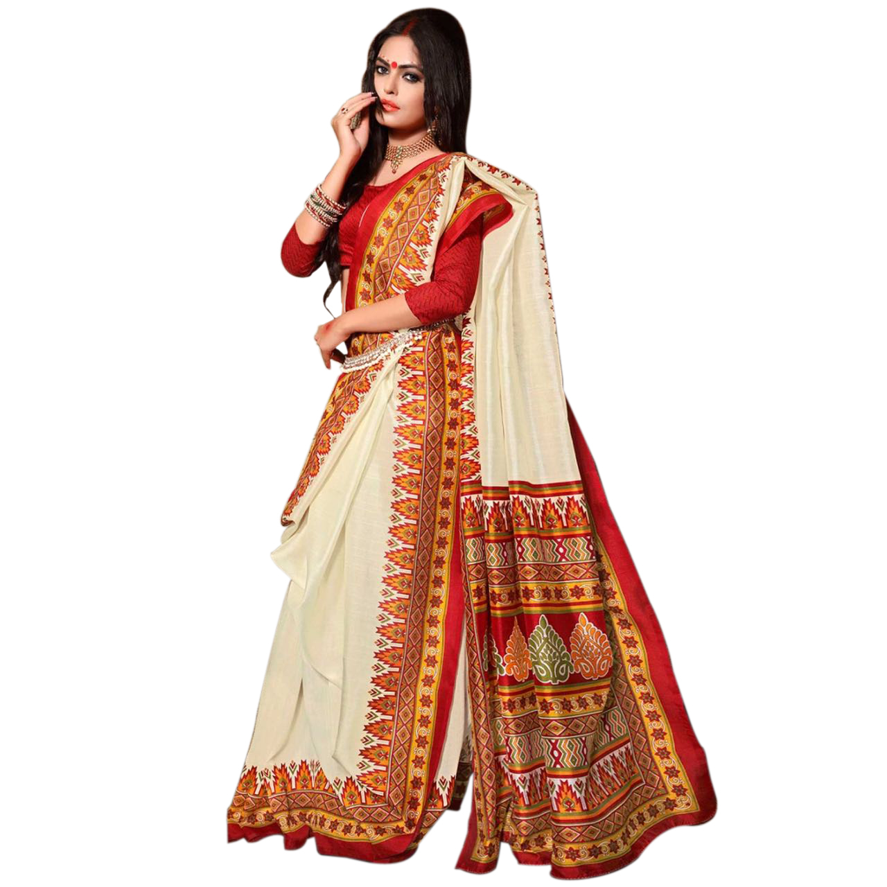 Fancy Bhagalpuri Printed Sarees