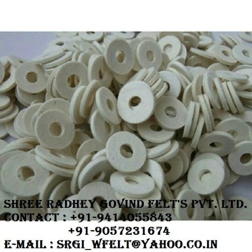 White Felt washers