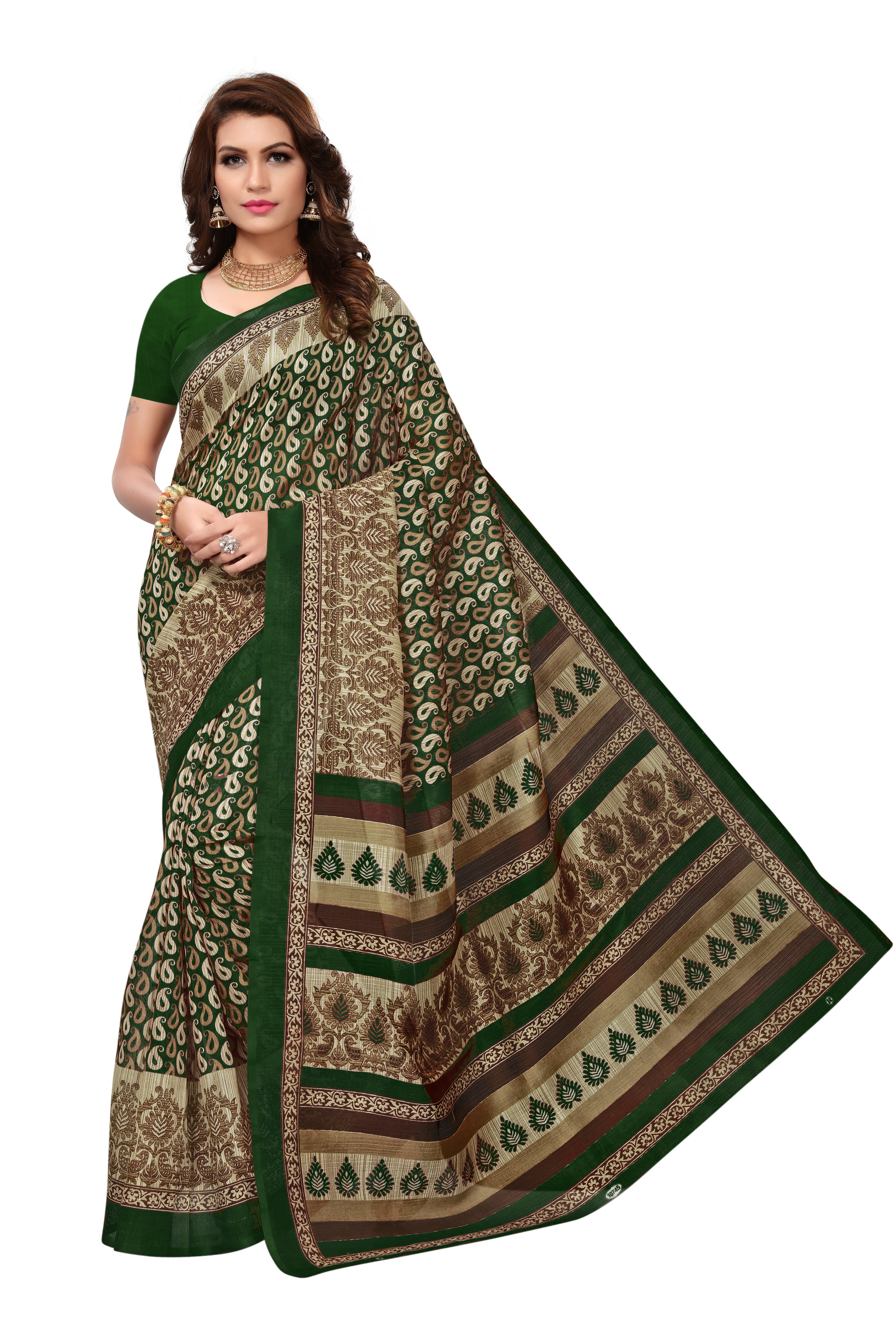 Bhagalpuri Print Silk Saree