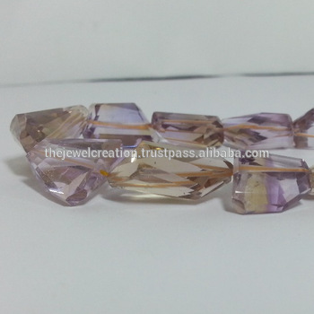 Purple Natural Aaa Ametrine Crystal Tumble Nuggets Gemstone Beads