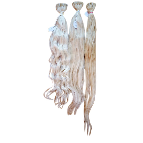 Weft Blonde Unprocessed South Indian Temple Human Hair