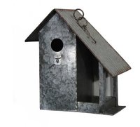 Galvanized Bird House Height: 14.25 Inch (in)