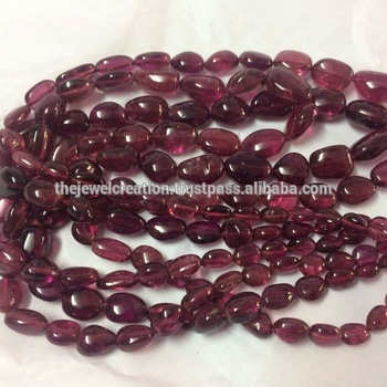 Natural Pink Tourmaline Stone Plain Smooth Tumble Shape Gemstone Beads Lot