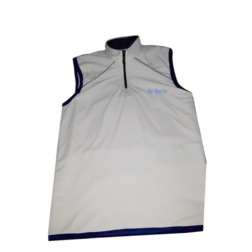 Mens Fashion Track Suit - Polyester, S-XXL, Off-White, Half Zip | Comfort, Breathable, Moisture-Wicking, Durable, Stylish, Sleeveless