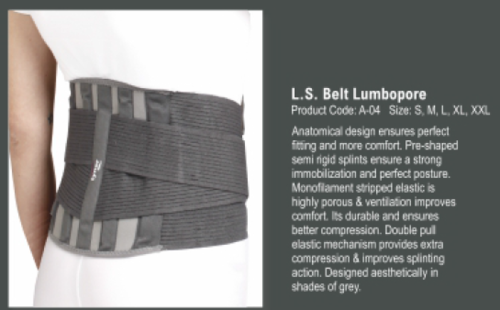 Tynor L s belt Lumbopore- S/M/L