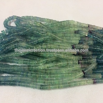 Natural Fluorite Tyre Heishi Beads Gemstone Beads