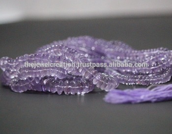 Natural Pink Amethyst Beads Plain Saucer Bead