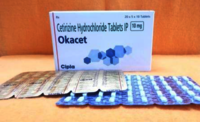 Anti Allergic Drugs - Okacet 10 Mg Tablet | Active Ingredient: Cetirizine, White Color, Allergy Relief, Fast Acting, 10 Tablets Per Pack