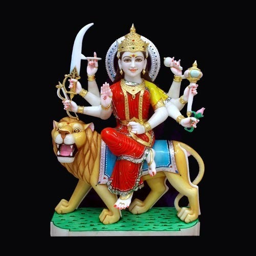 White Marble Durga Statue