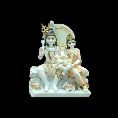 White Marble Shiv Parvati Statue