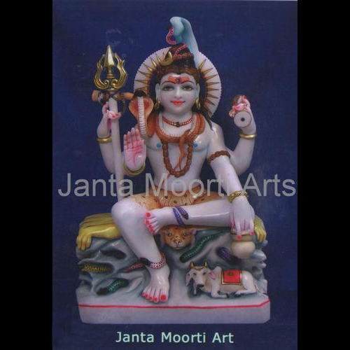 White Marble Shiv Statue