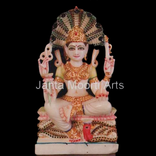 White Marble Padmavati Statues