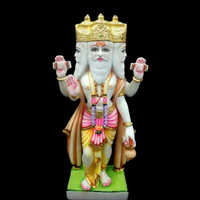White Marble Brahma Statue