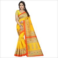 Bhagalpuri Silk Saree - 5.5 Mtr Length, 0.8 Mtr Blouse | Cotton Silk, Printed Pattern, Vibrant Colors