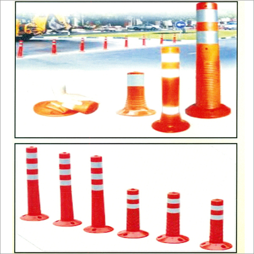 Spring Post - Plastic Manual Road Safety Warning Signal | No Power Required Essential for Traffic Safety