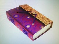 Handmade Paper Journal - Handmade Paper, Silk | 6 X 4 Inches, 100 Pages, Hand-stitched Binding, Purple, String And Button Closure