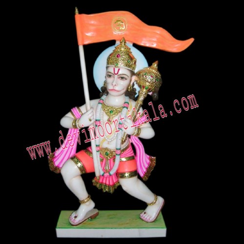 Veer Hanuman Marble Statue 