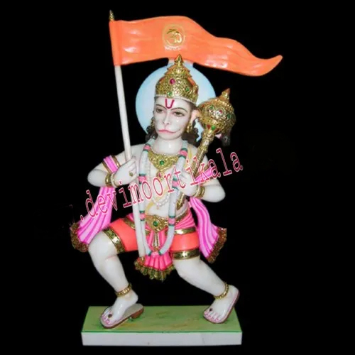 Veer Hanuman Marble Statue