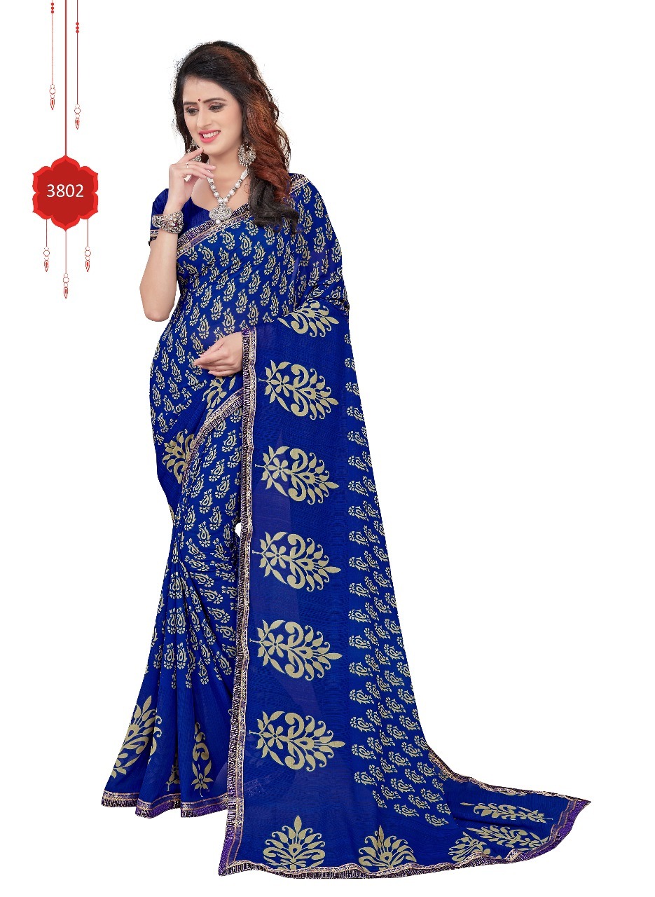 Georgette With lace Saree