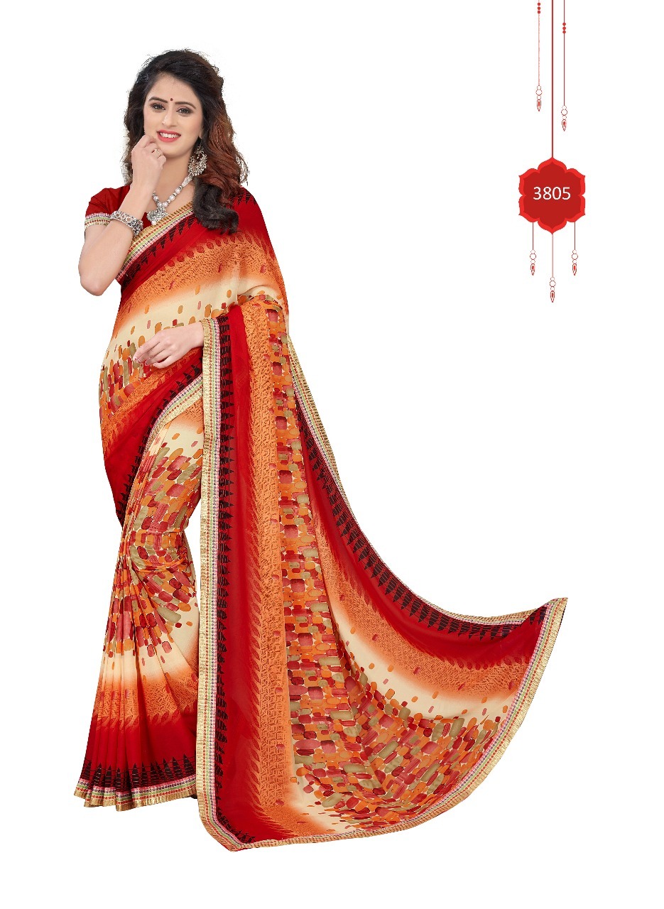 Georgette With lace Saree