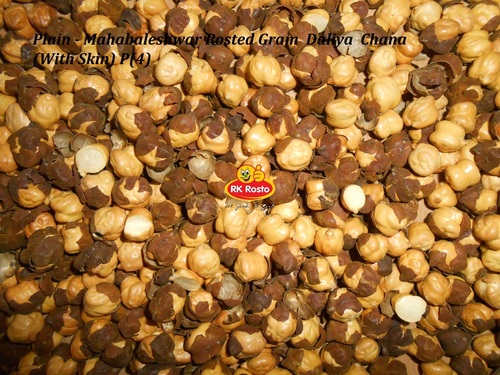 Mahabaleshwar Roasted Chana - Whole Chickpeas, Yellow Color, Round Shape, 12-14 mm Size, NIL Admixture, 1% Max Broken, 100% Purity, 6 Months Shelf Life