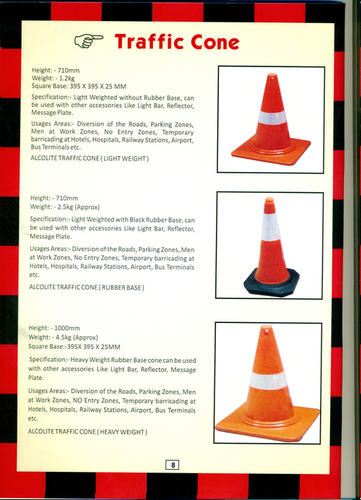Traffic Cone - Plastic Manual Operation | Warning Signal for Enhanced Traffic Safety