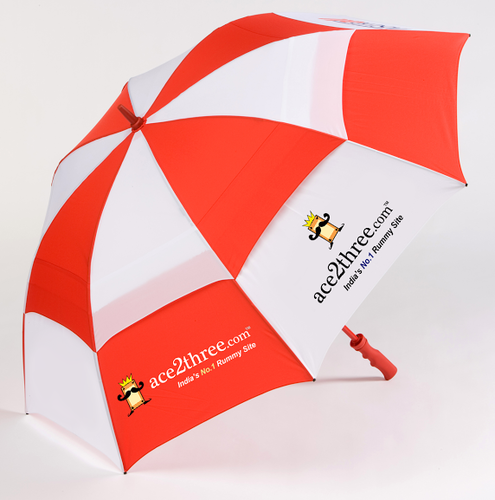 Promotional Umbrella - Polyester, 62 Inch Diameter, Red | Brand Promotion, Durable Steel Frame, Stylish Look, Weather Protection