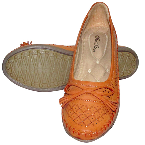 Ladies Orange Flat Belly