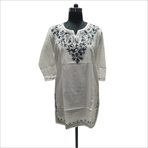 Cream And Black Ladies Kurties