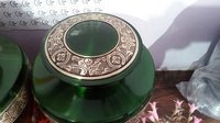 Brass Engraving Green Urn