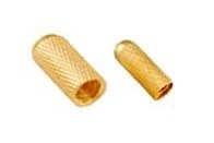 Square Brass Cross Knurled Inserts