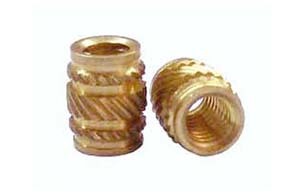 Brass Double Knurl Groove Inserts
