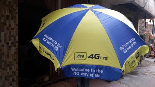 Yellow And Blue Colored Promotional Umbrella