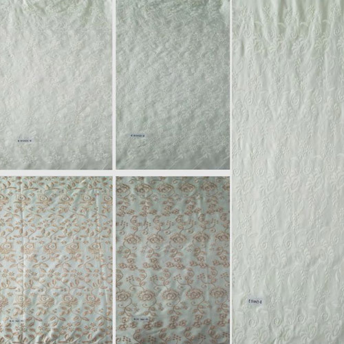Embroidered Satin Fabric