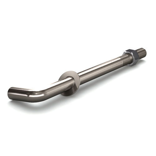 Metal L Foundation Bolt - Steel Alloy, 1/2 Inch Diameter, 12 Inches, Zinc Plated | High Strength, Easy Install, Durable Build, Secure Anchor