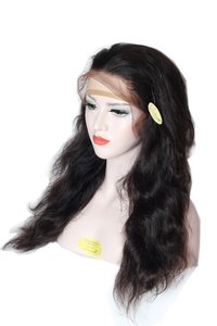women hair wig 100% remy human hair front lace wig Natural black/Dark Brown Women wig