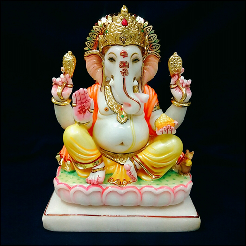 White Marble Ganesh Statue
