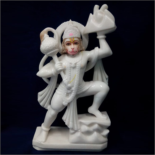 Sculpture White Marble Hanuman Statue