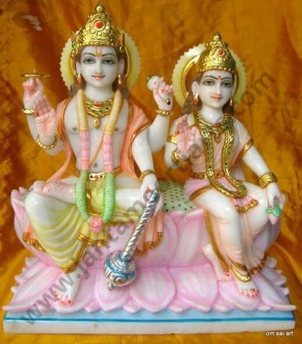 संगमरमर विष्णु लक्ष्मी मूर्ति